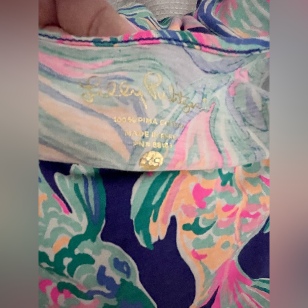 SALE:EUC Lilly Pulitzer MARLOWE T-Shirt Dress-In True Blue Going Coastal - Picture 6 of 16